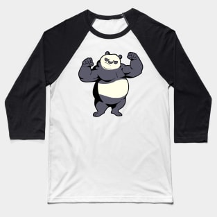 Fitness bodybuilder Panda shows muscles - weight training Baseball T-Shirt